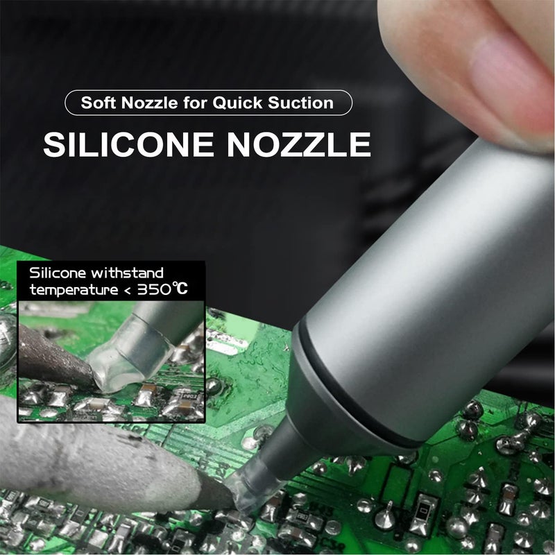 FrogBro Desoldering Pump Solder Sucker Solder Removal Tool Powerful Vacuum Suction and Heat-Resistant Nozzle - Image 4
